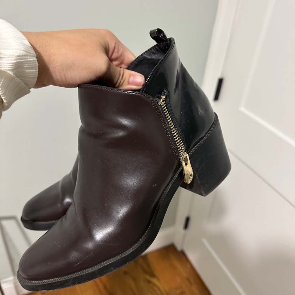 Zara Brown Ankle Boots Size 40